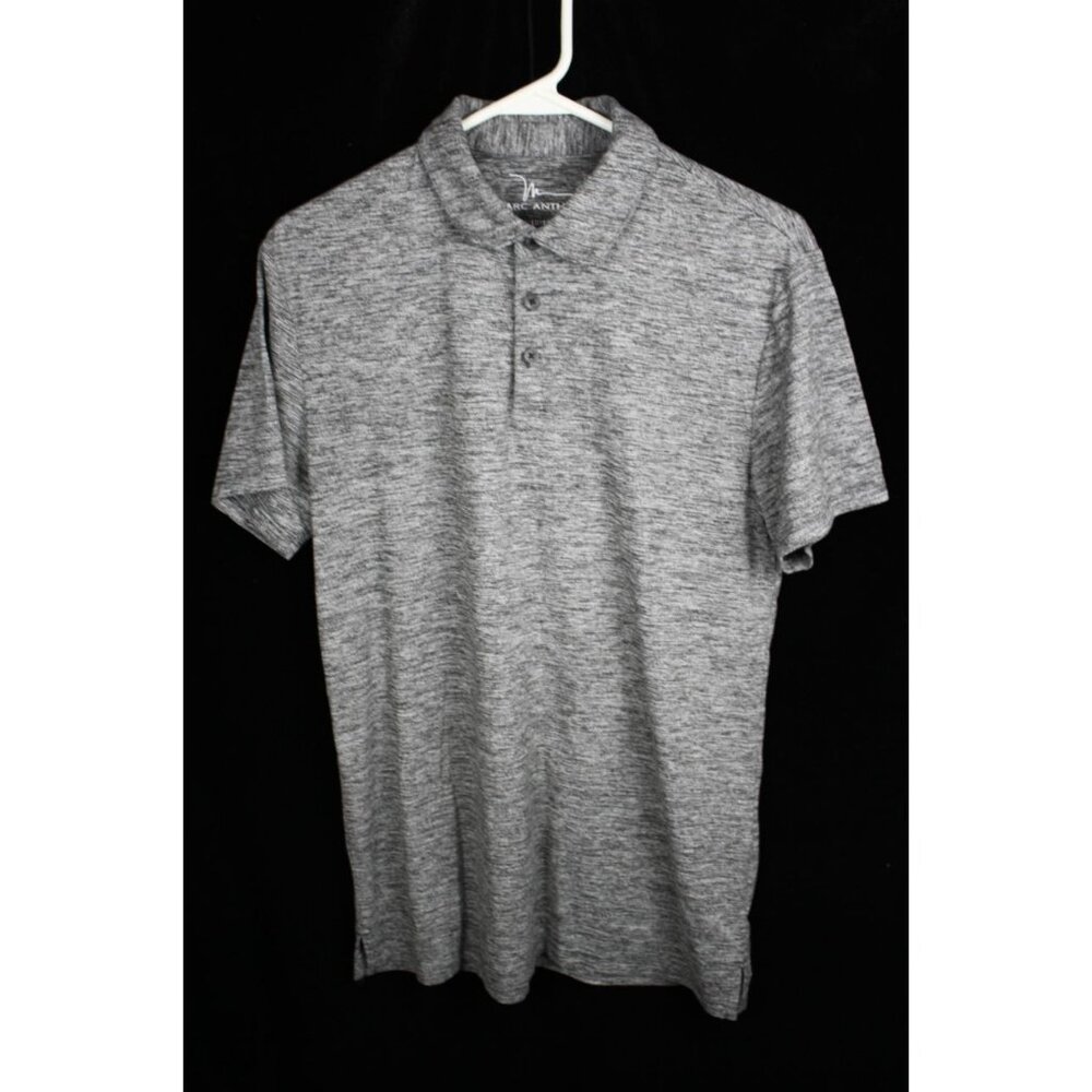 Men's Marc Anthony Luxury Heather Gray Short Sleeve Polo Shirt Size Small